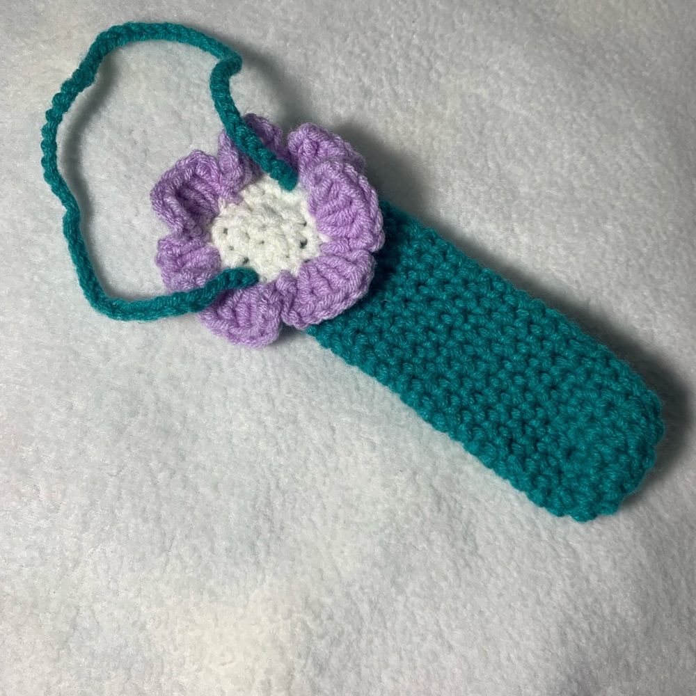 Crochet Flower Lip Gloss Holder